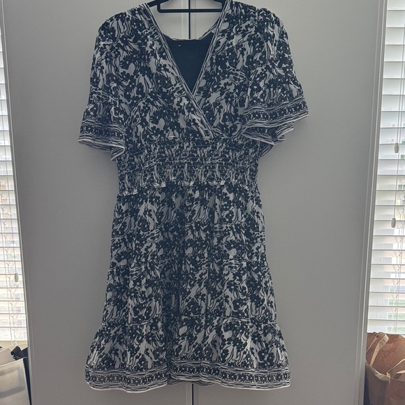 Max Studio Black and White Patterned Mini Dress - Picture 1 of 4
